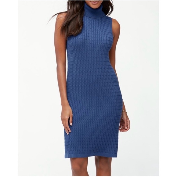 Tommy Bahama Dresses & Skirts - Tommy Bahama Pickford Blue Cable Knit Sleeveless‎ Sweater Dress M